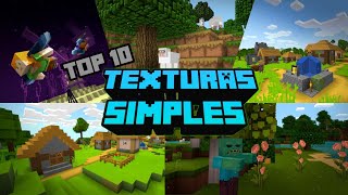 TOP 10 texturas SIMPLES para Minecraft BEDROCK  MAS FPS [upl. by Jade]