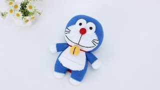 娟娟编织可爱的机器猫哆啦A梦第四集Step by stepeasy for beginners DIY Tutorial crochet Doraemon part4 [upl. by Akihsar]