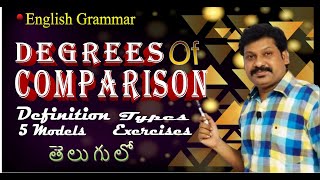 Degrees Of Comparison  English Grammar Positive Comparative amp Superlative  Explained in Telugu [upl. by Mcmurry]