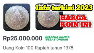 HARGA JUAL UANG KOIN 100 RUPIAH TAHUN 1978 GAMBAR WAYANG koinkuno [upl. by Bank91]