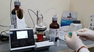 Titroline TL7500 KF Installation 15  Volumetric Karl Fischer titrator Operation [upl. by Odrautse]