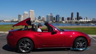 2017 Mazda MX5 Miata RF retractable hardtop roof demo [upl. by Richers]