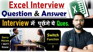 Excel interview question and answer  Switch in Excel  Excel Interview [upl. by Niatsirt]