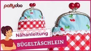 DIY Bügeltasche  Kosmetiktasche mit Taschenbügel selber nähen [upl. by Strohbehn162]