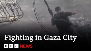 Gaza fighting Israeli troops “storm heart of Gaza City”  BBC News [upl. by Enelyw]