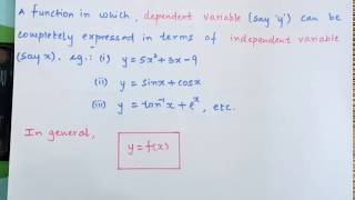 Explicit and Implicit Functions Hindi  HSC  CBSE  MatheLogix [upl. by Luapnaej]