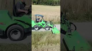 The offset flail mower from avant landscaping equipment mower mowing skidloader wheelloader [upl. by Iphlgenia]