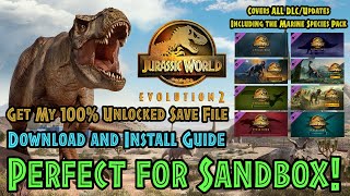 Original 100 Complete Save File for JWE2  Marine Species Pack  Install Guide and Download Link [upl. by Dine]