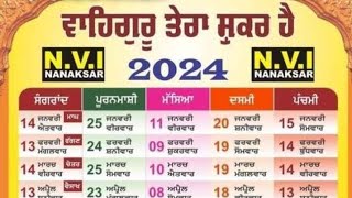 nanakshahi calendar 2024 masya punya sangrad panchmi dashmi date month desi mahiny de hisab naal [upl. by Aivul845]