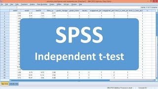 Independent ttest  SPSS Example 1 [upl. by Aidnahs]