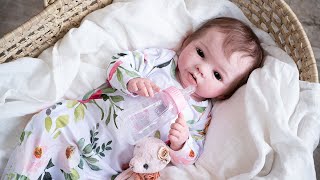 Morning Routine and Playtime for Realistic Silicone Reborn Baby Gracelyn [upl. by Nnayd374]