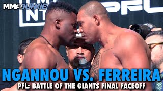 Francis Ngannou and Renan Ferreira Have INTENSE Final Faceoff  PFL Super Fights [upl. by Loraine803]