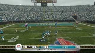 Madden 10 PS3  Superstar 2011 Postseason QB AFC Conference Championship Highlights [upl. by Nerrawed]