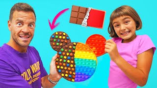 POP IT DE CHOCOLATE FIDJET MUY GRANDE Itarte Vlogs [upl. by Fineman797]