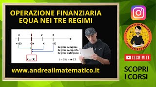 OPERAZIONI FINANZIARIE EQUE  Matematica finanziaria [upl. by Kloster601]