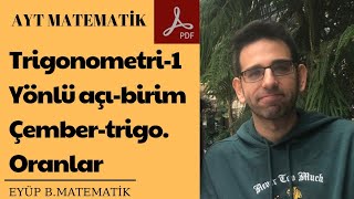 Trigonometri1 konu anlatımı yönlü açı birim çember esas ölçütrigonometrik oranlar [upl. by Thgiwed]