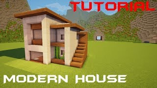 Minecraft How to Build a Small Modern House Tutorial  Interior 19 [upl. by Meluhs343]