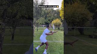 Wimbledon ft UTS in 2048 Cool home made grass tennis court Max Bertimon vs David Lanclas tennis [upl. by Aihsit]