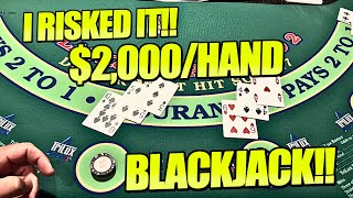 Blackjack 2000HAND It Gets Crazy And I TILT For a MASSIVE SWING [upl. by Ike]