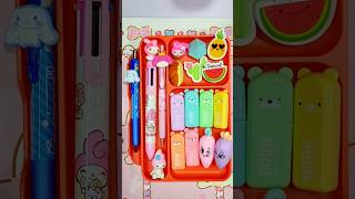 Filling Platter With Stationery ASMR 💜🖍schoolsupplies [upl. by Marcos488]