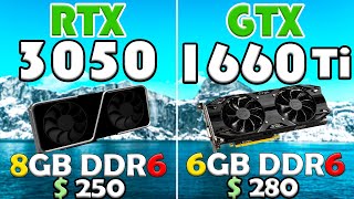 RTX 3050 VS GTX 1660 Ti  I9 12900K  TEST IN 10 GAMES [upl. by Assilram]