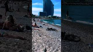 Barceloneta Beach Walk 2024  Barcelona Spain [upl. by Adeys]