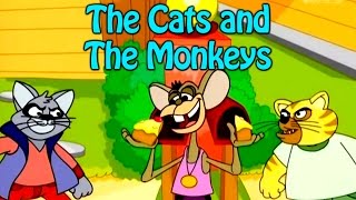 Two Cats And The Monkey  Grandpa Stories  English Moral Stories For Kids [upl. by Epifano698]