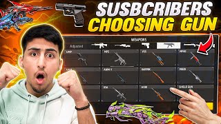 My Subscriber Choosing My Gun😍🤣 Free Fire India [upl. by Pagas787]