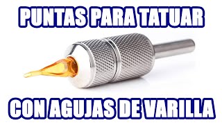 Tipos De Puntas Para Tatuar Con Agujas de Varilla y Grips Tradicionales De Tatuaje  tattoo [upl. by Yatnoj746]