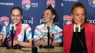 Hanna Lundkvist Savannah McCaskill and Casey Stoney after 11 draw to NJNY Gotham [upl. by Feinleib]