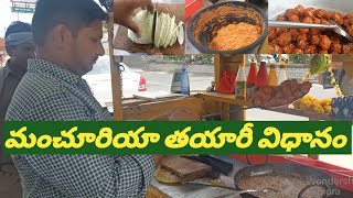 మంచురియా తయారీ విధానం manchurian preparation for fast food center business  markondayulu [upl. by Nylsaj]