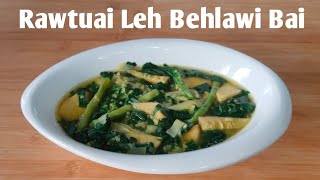 Rawtuai Leh Behlawi BaiBamboo shoot with Cowpea Bai RecipeMizo Dish RosysKitchenMizoram [upl. by Kalmick]