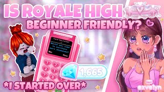 I STARTED OVER IN ROYALE HIGH… BEGINNER FRIENDLY 🏰🤯 PART 1ELEMENT  ROYALE HIGH 2024 [upl. by Veronike]