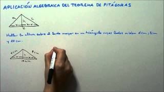 APLICACIÓN ALGEBRAICA DEL TEOREMA DE PITÁGORAS HD [upl. by Nahguav]