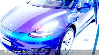 Tesla Model 3 Deep Blue Definitive Sydney Graphene Shield Graphene Coating Anti Static Paint Protect [upl. by Assirem]