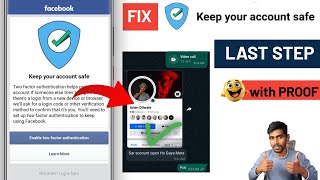 Facebook Keep Your Account Safe Problem 2024  fix enable two factor authentication Facebook problem [upl. by Liebowitz]