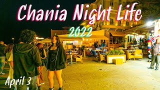 Chania Crete AN AMAZING NIGHT walking tour 4K UHD Crete Greece 2022 [upl. by Morey]