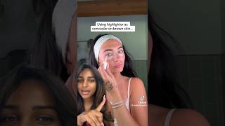 Highlighter vs concealer on brown skin [upl. by Ibrad]