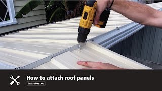 Shed Assembly Tips  How to attach the roof panels [upl. by Tade]