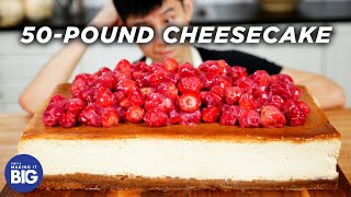 I Made A Giant 50Pound Cheesecake • Tasty [upl. by Yesnnyl]