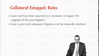 Module 66 Collateral Estoppel Issue Preclusion [upl. by Anilatac56]