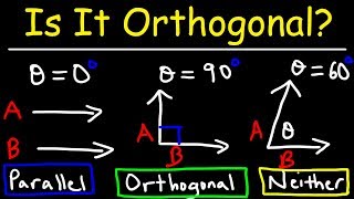 Are The Two Vectors Parallel Orthogonal or Neither [upl. by Leirad]