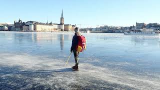 Ice skating in the heart of Stockholm Sweden [upl. by Furtek]