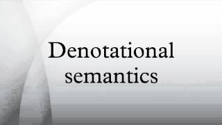 Denotational semantics [upl. by Caesar719]