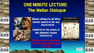 The Melian Dialogue  ONEMINUTE LECTURE  Brett Robbins [upl. by Ahsinnek]