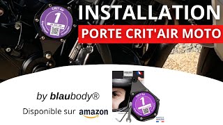 Comment installer un porte vignette CritAir  Assurance Moto  Format Hexagonal  blaubody® [upl. by Enahsal682]