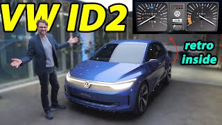 VW ID2 with interior of the next small electric Volkswagen [upl. by Ayikat]