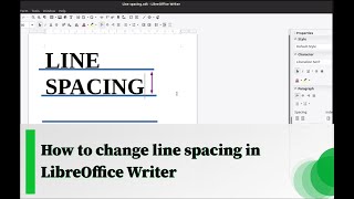 How to change line spacing in LibreOffice Writer [upl. by Wenona]