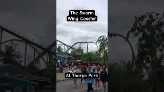 The Swarm at Thorpe Park  The UK’s first wing coaster [upl. by Milore]