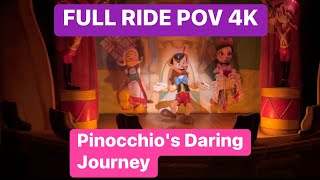 Pinocchios Daring Journey  Full Ride POV 4K  Best Rides at Disneyland [upl. by Camala639]